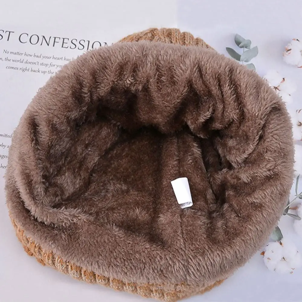 3 قطعة/المجموعة الشتاء الدافئة قبعة صغيرة وشاح محبوك الصوف الصوف بطانة الأوشحة يندبروف في الهواء الطلق قفازات شاشة لمس للرجال والنساء