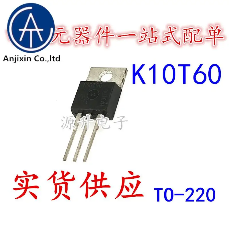 10 pçs 100% original novo ikp10t60t k10t60 efeito de campo mos tubo igbt transistor de potência para-220