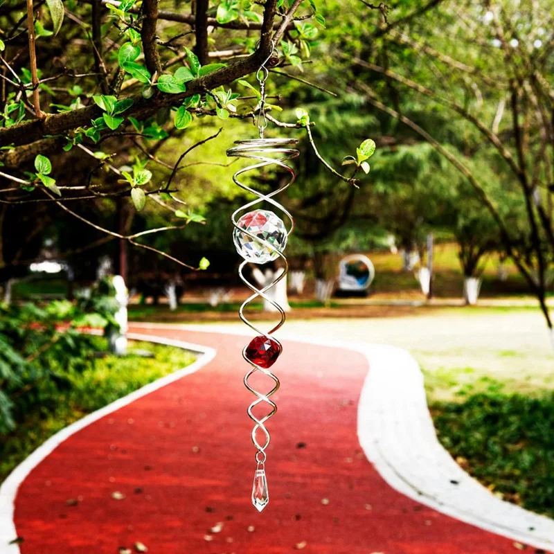 

Комплект из 2 ветряных спиннеров-шаров с витым хвостовиком и подвесным поворотным крюком