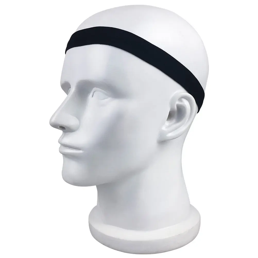 5Pcs Workout Headband for Sports Elastic Sweat Absorbing Hairband Anti-Slide Silicone Stripe Running Fitness Yoga Headband