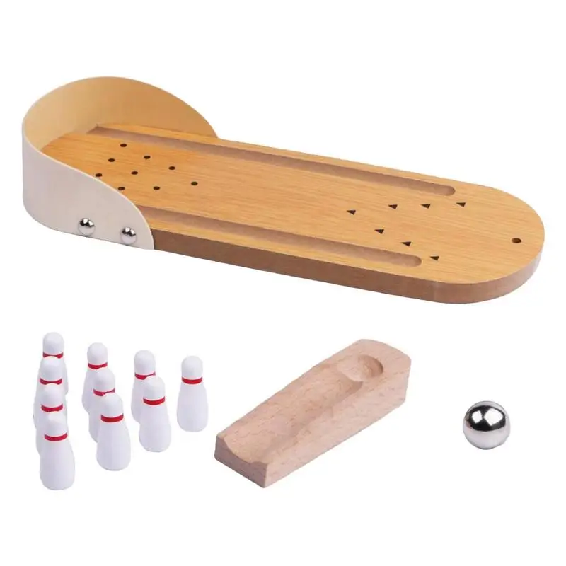 Table Top Mini Bowling Game Set Bowling Game Desk Toys Desktop Bowling Casual Bowling Ball Desk Games Stress Relievers