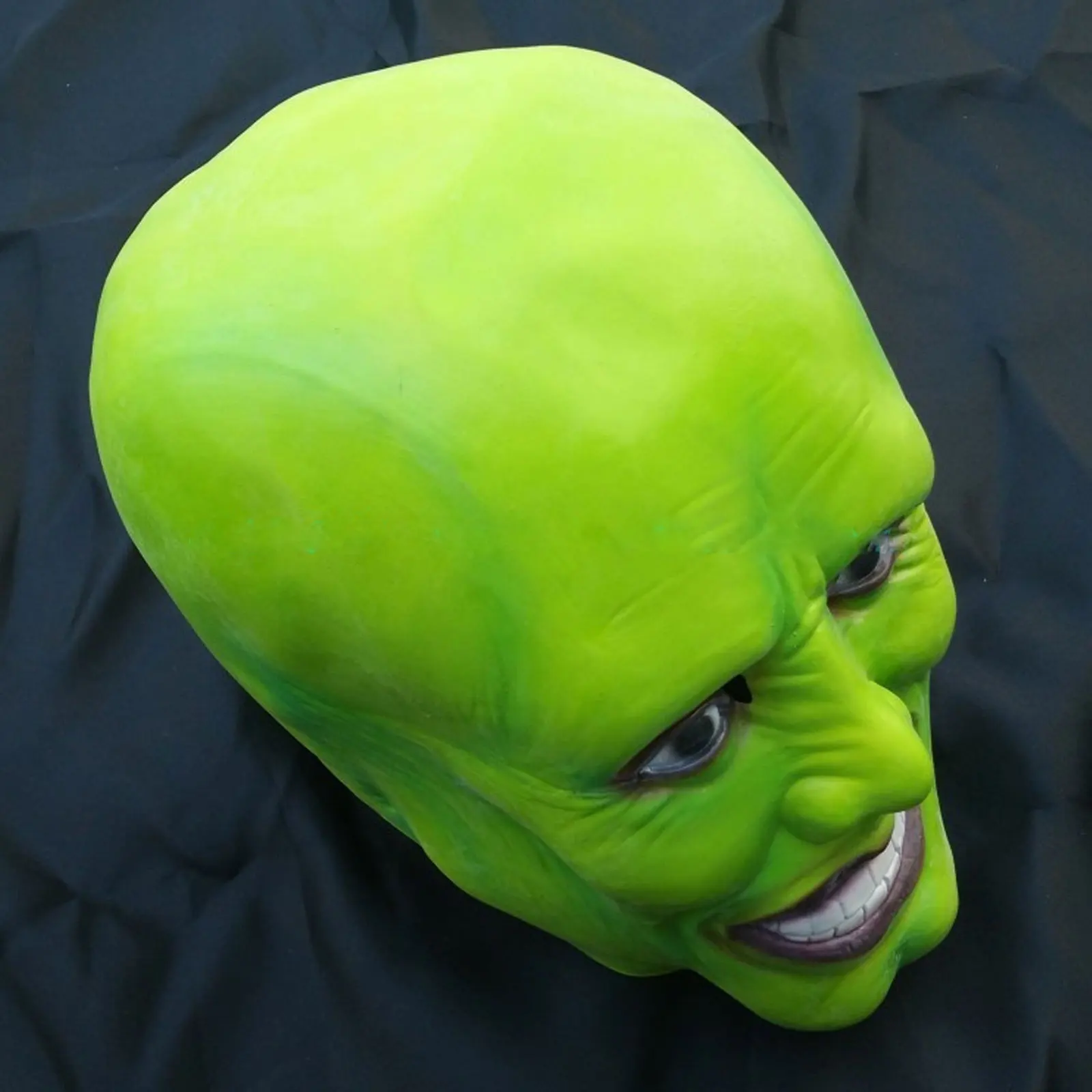 Halloween The Mask Jim Carrey Cosplay Costume Green Mask Adult Fancy Dress Face Halloween Masquerade Party Cosplay Moviese Mask