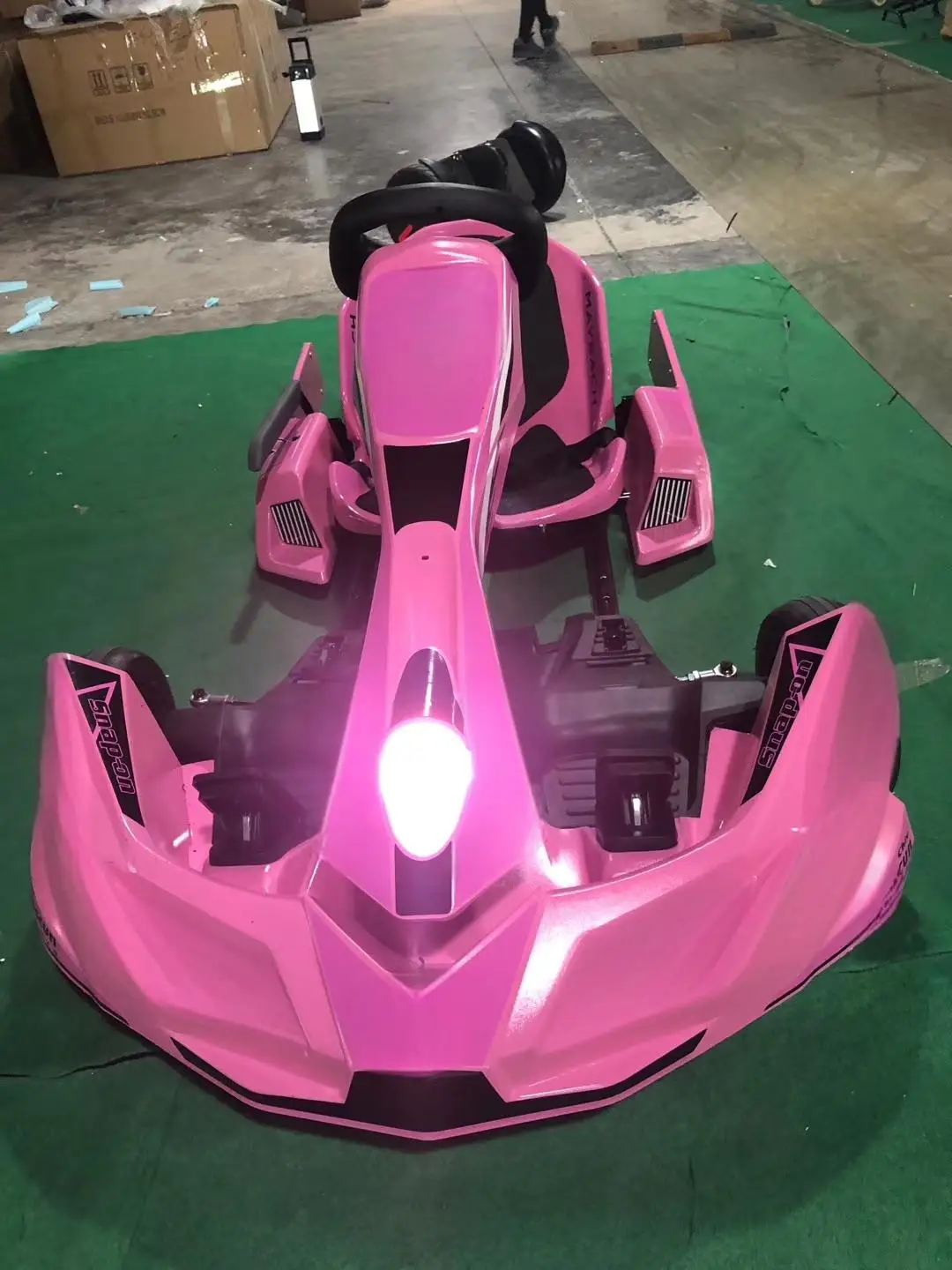 Adul Kds Electric 4-Wheel Go-Kart Ride-On Car 350W Engine 25Km/H هيكل فولاذي