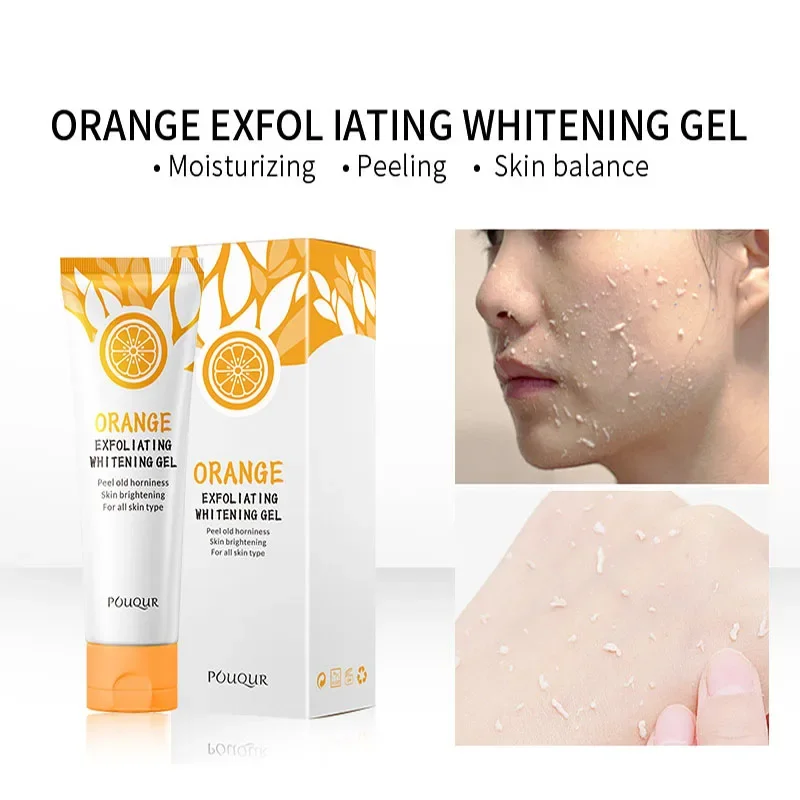 Orange Exfoliating Gel Dead Spot Remover Brighten Peeling 50g Gentle Repair Scrub Whiten Hydrating Moisturizer Korean Skin Care