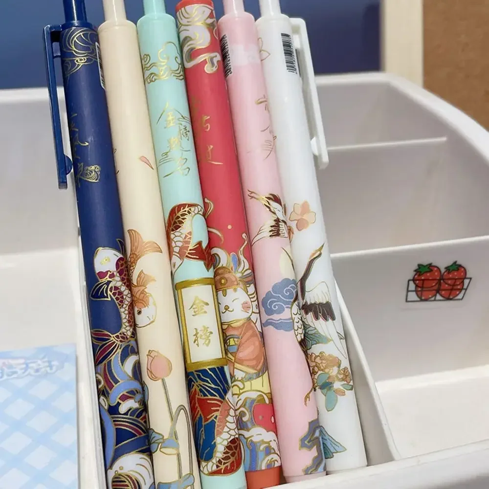 

Random 1pc Press Type Ballpoint Pens 0.5mm Cute Bear Peach Astronaut Writing Gel Pen Student Gift Learning Office Supplies