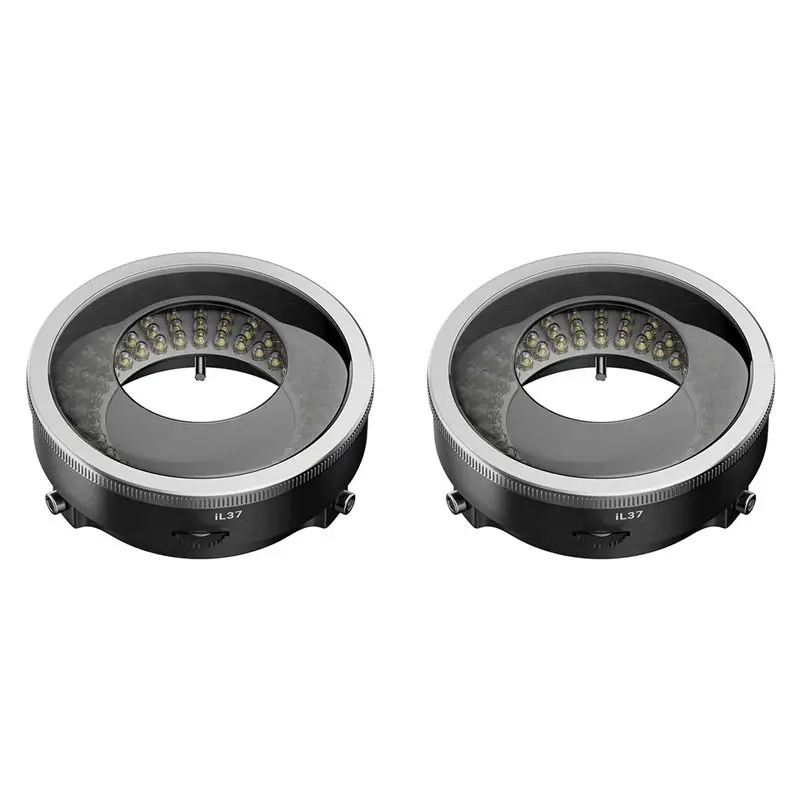 ABZC-2X IL37 Microscope Polarized LED Ring Light Lamp Anti Illuminators Source Eliminating Reflections