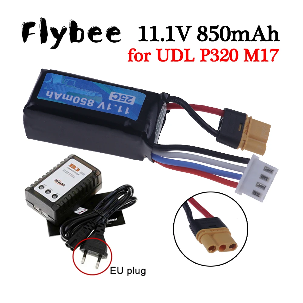 For UDL-M17 Gun Battery 3S 11.1V 850mAh Lipo Battery for UDLP320 / UDL P320 M17 Model Toys Guns Spare Batteries Accessories