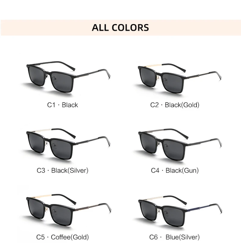 BEMORE Square Alloy Clip on Prescription Eyeglasses Men Polarized UV400 Magnetic Optical Myopia Sunscreen Sun Eyewear