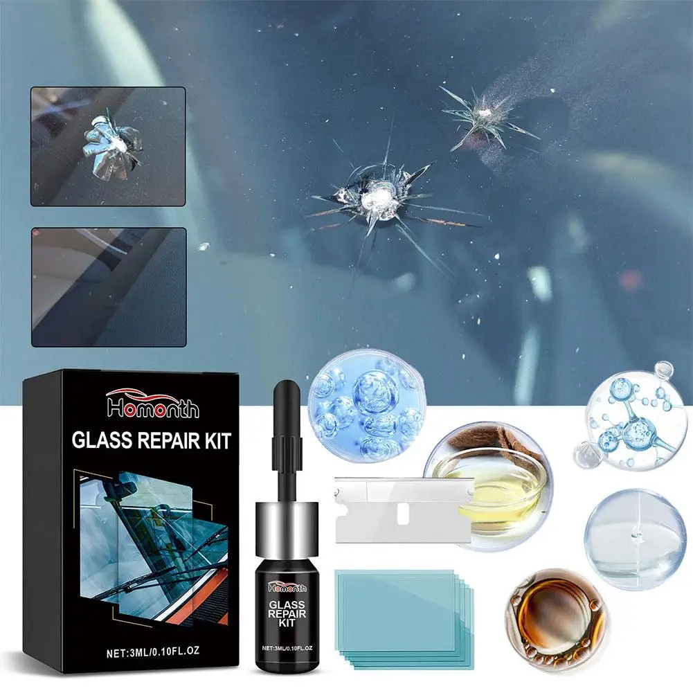 

Car Windshield Repair Kit For Scratches, Cracks And Chips Glass Repair Environmentally Friendly Vehicle Windows Fix Tools M3R8