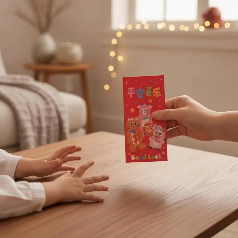 2027 Sheep Year Red Pocket Set 6Pcs Traditional Chinese Lucky Cash Envelopes for Spring Festival Gifting