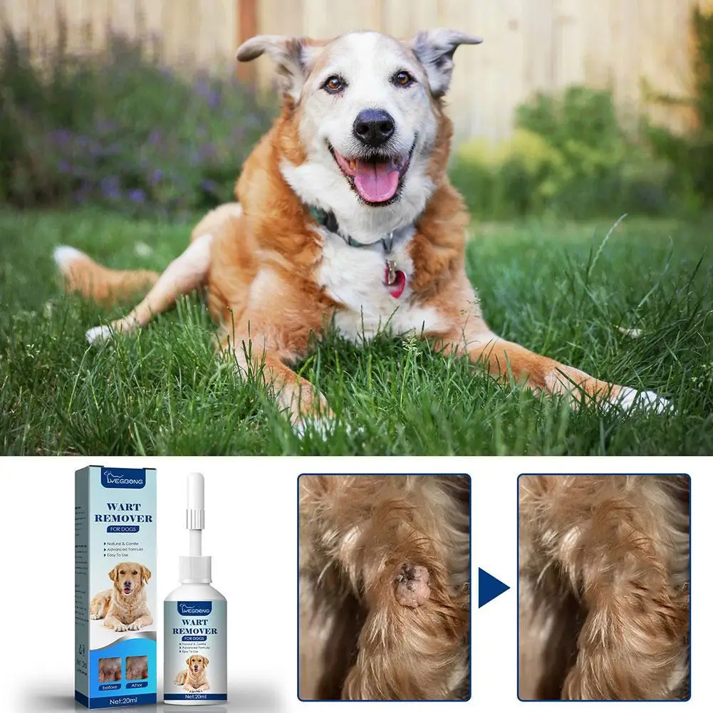 Pet Warts Remover Liquid Dogs Skin Care Removal Cats Cleaning Care CornsPapilloma Skin Moles Warts Liquid Treatments Agains M2V3