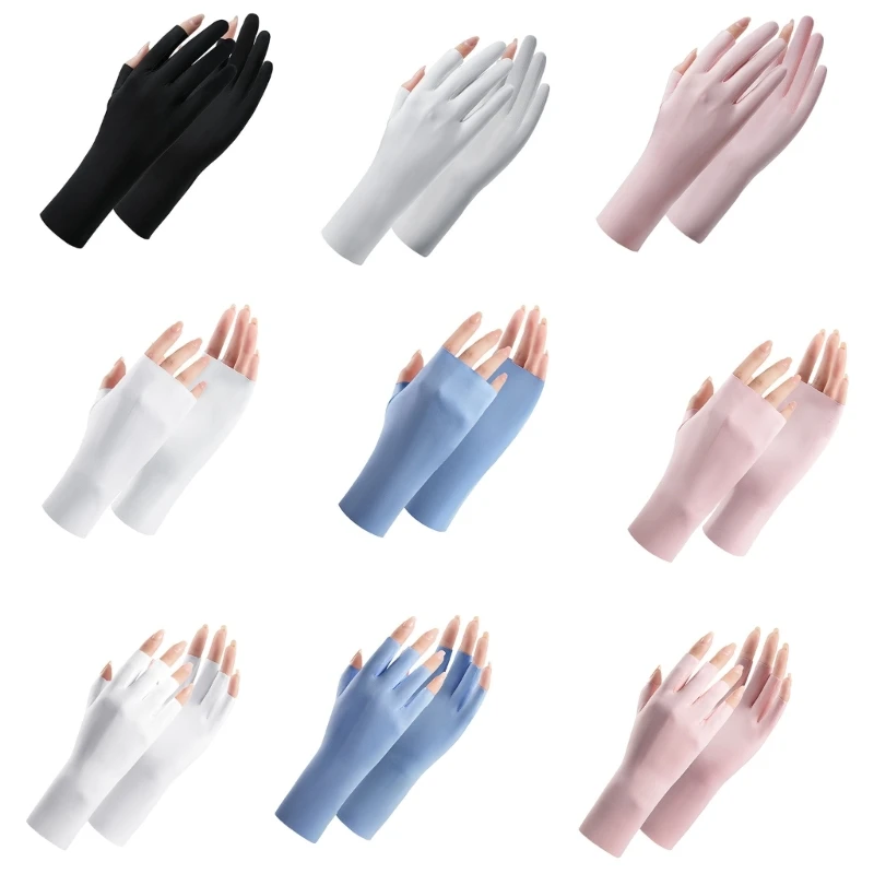 Touchscreen Gloves Women Fingerless Gloves Driving Gloves UV Shield Gloves Anti Uv Gloves For Gel Uv Protection Gloves