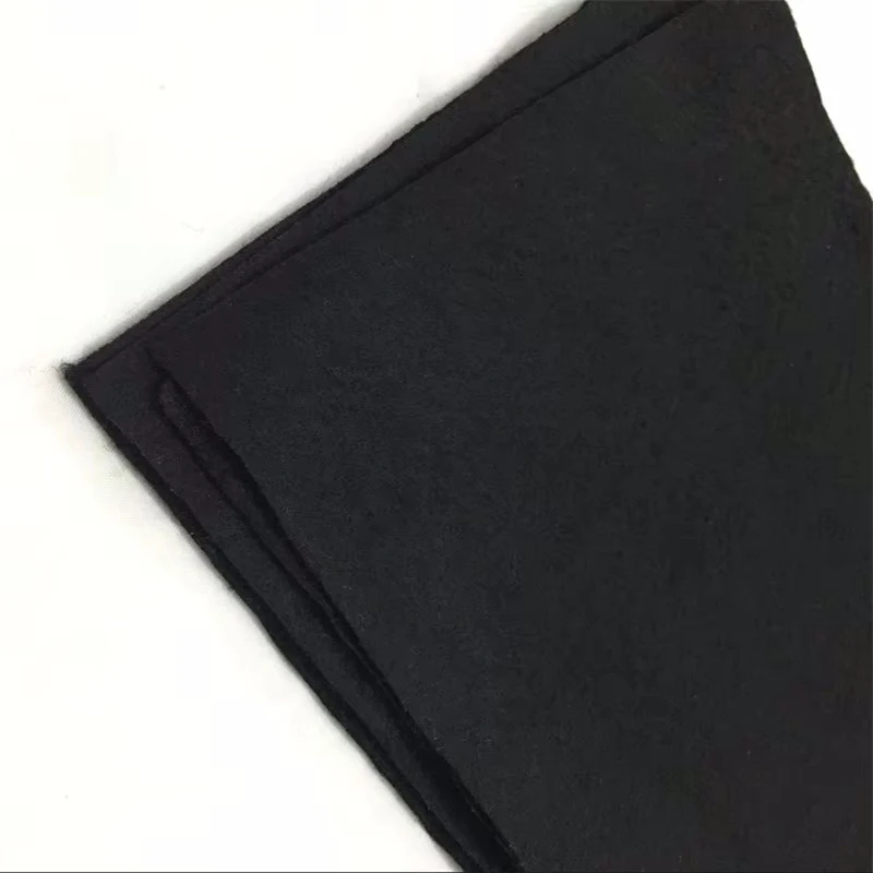 Black Non Woven Felt Fabric Sheets Fiber Thick Kids DIY Craft Assorted Fabric Square Embroidery Scrapbooking Craft   AA8505