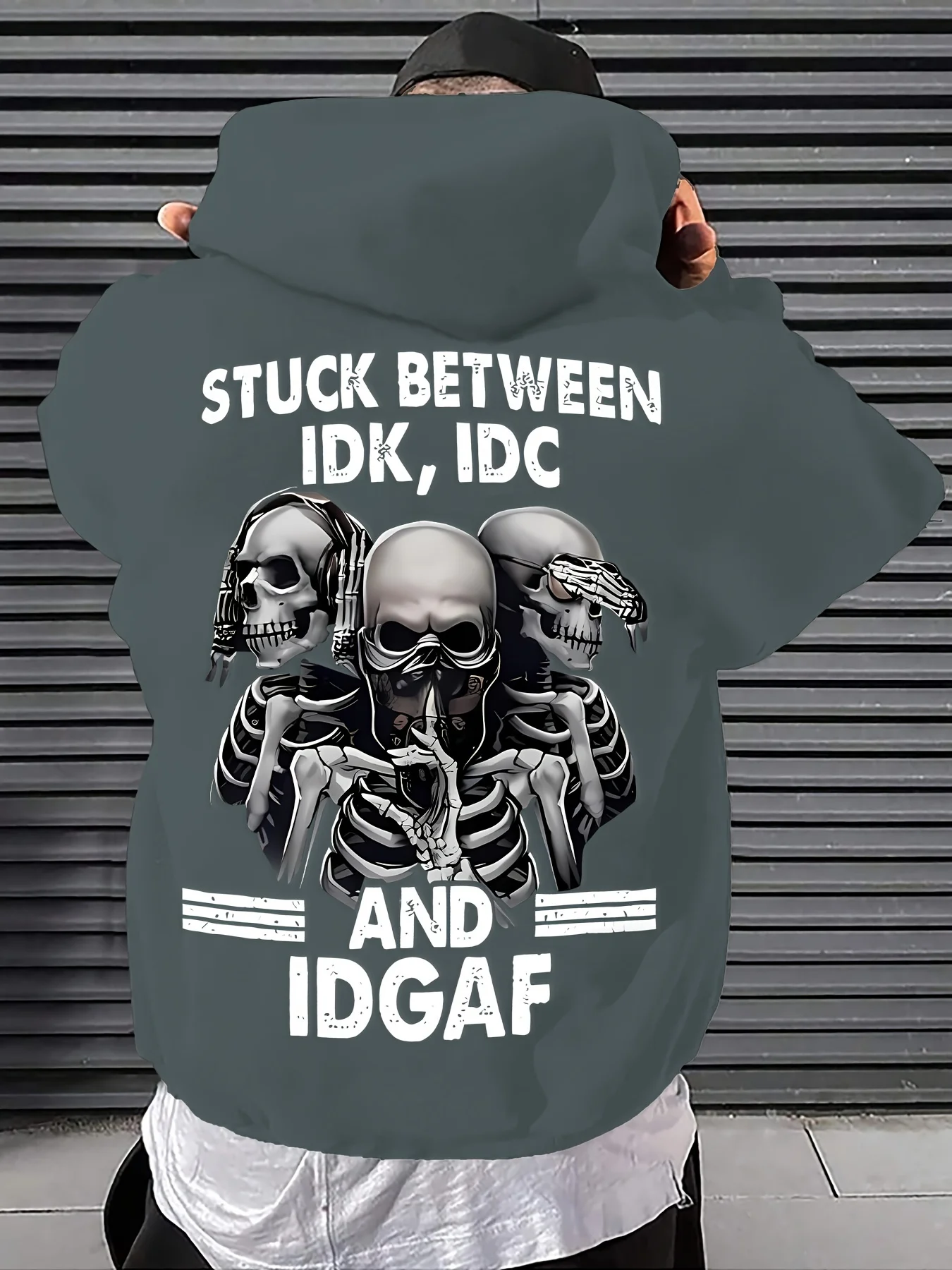 الأوروبية والأمريكية أزياء الخريف الرجال الجمجمة طباعة مايكرو مرونة مريحة مقنعين البلوز في الهواء الطلق نمط الشارع الملابس