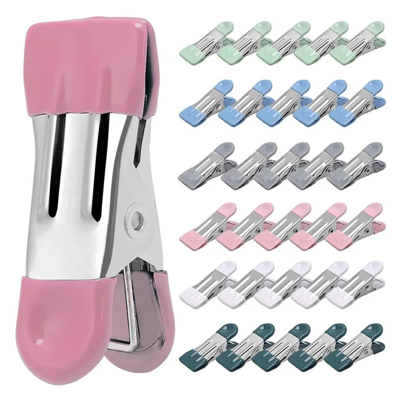 

​10pcs Stainless Steel Clothespins Laundry Clothes Pegs Pants Hanger Portable Hanging Clothes Clips Closet Clothes Organizer