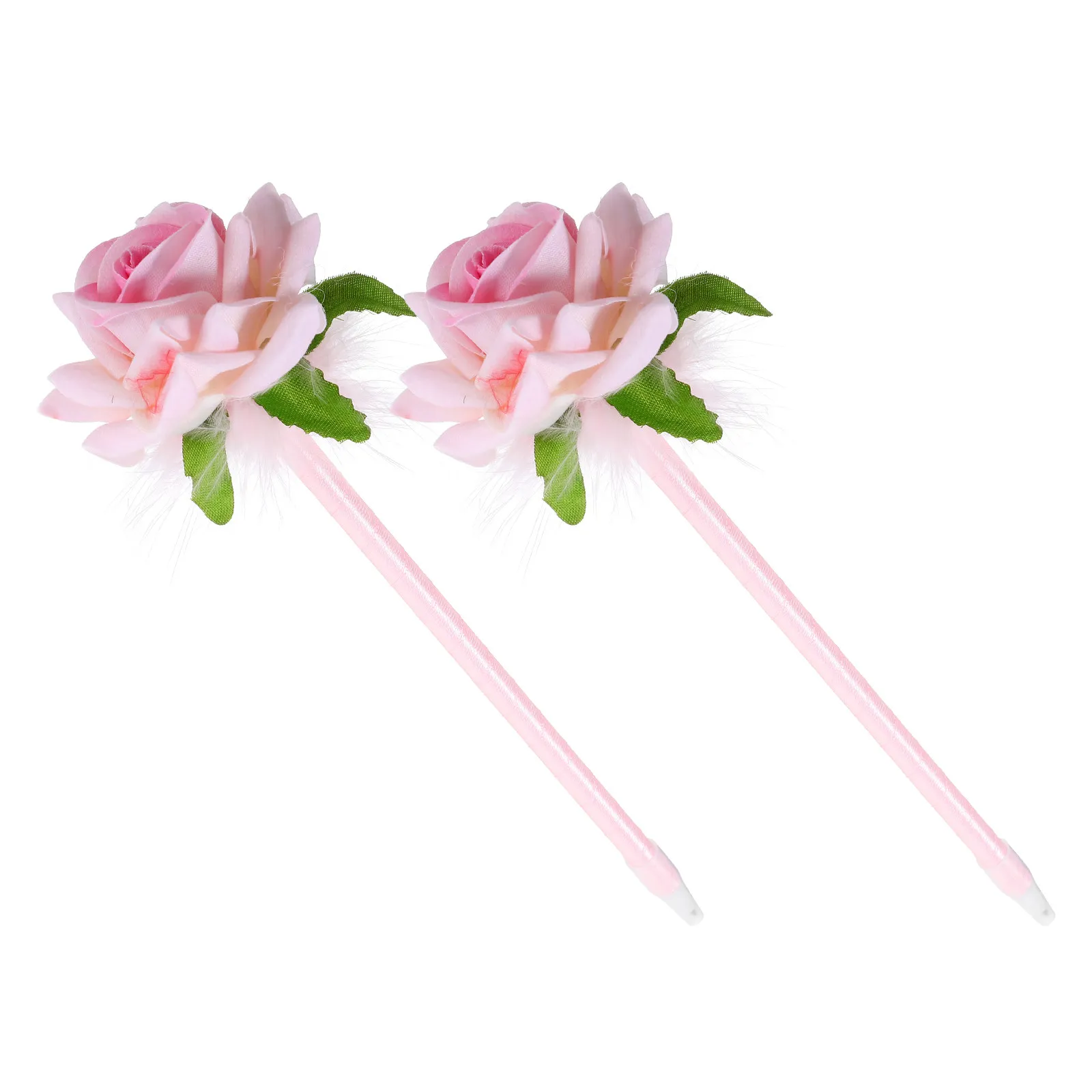 

2Pcs Simulated Flower Ballpoint Pens Unique Floral Writing Pens Portable for Office Study Gift Cute Stationery Items