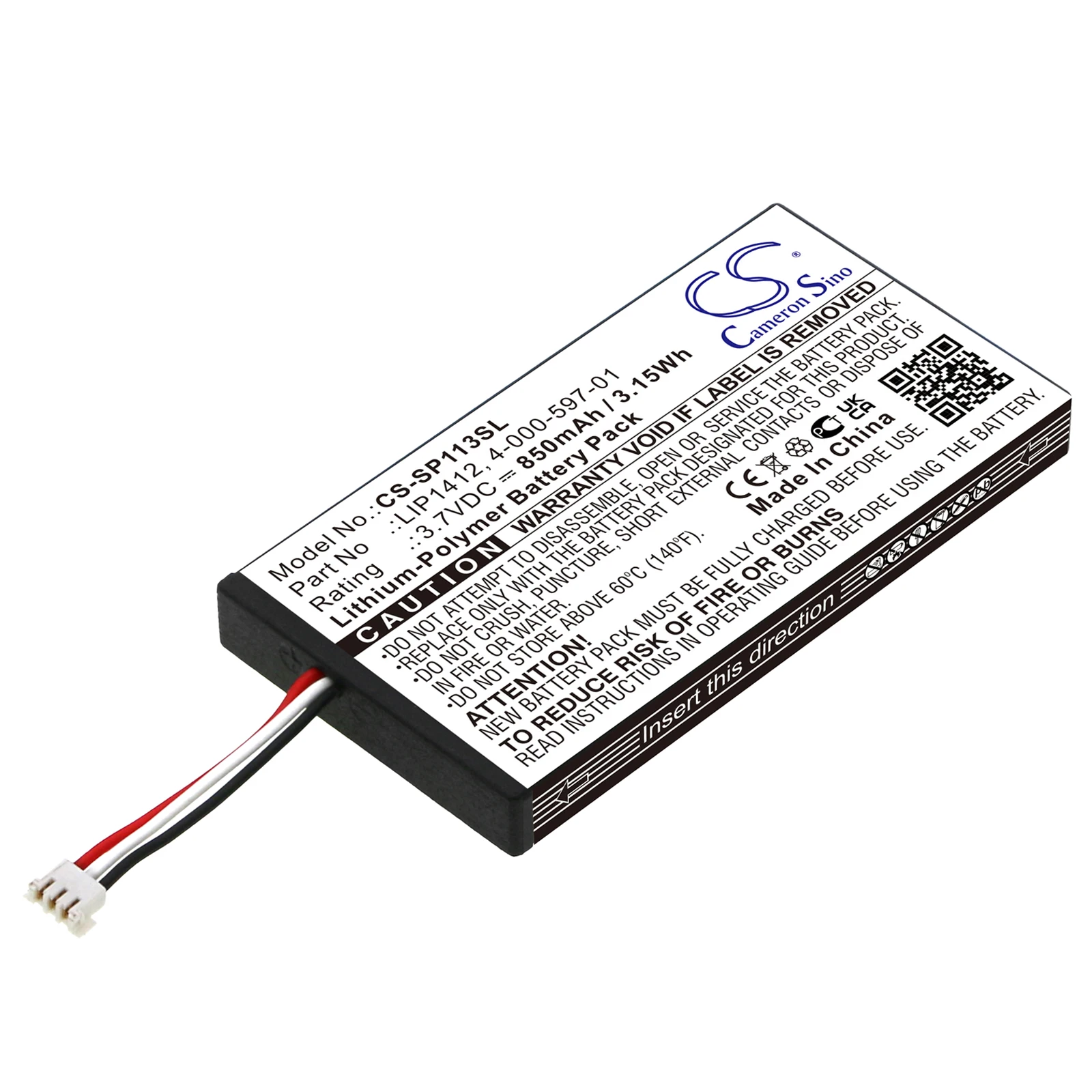 

Li-Polymer Game Console Battery for Sony, 3.7V, 850mAh, Compatible Models: PSP GO, PSP-N100, PSP-NA1006