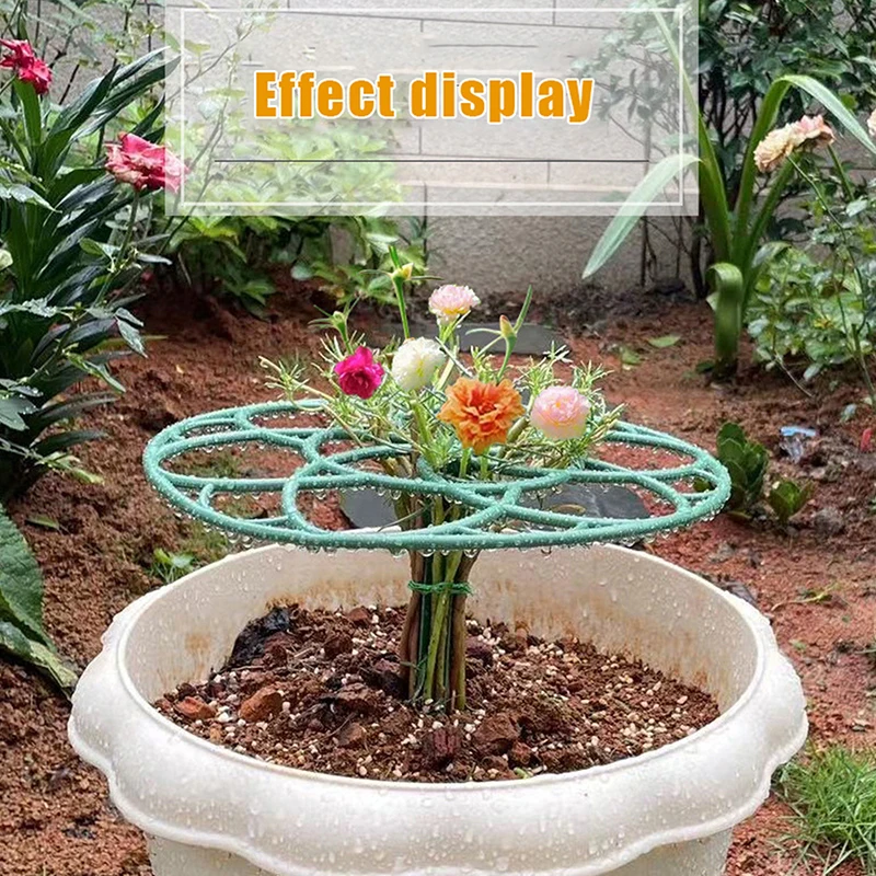 1Pc cremagliera in plastica a forma di girasole Bonsai struttura rampicante verde Luo granchio artiglio orchidea supporto a strato singolo ponteggio rampicante vite