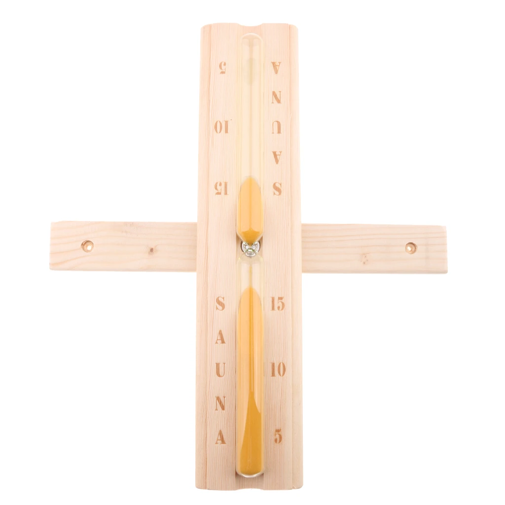 

Wooden Sand Clock Timer 15 Minute Sauna Hourglass Sauna Room Countdown Timer for Relaxation Sessions