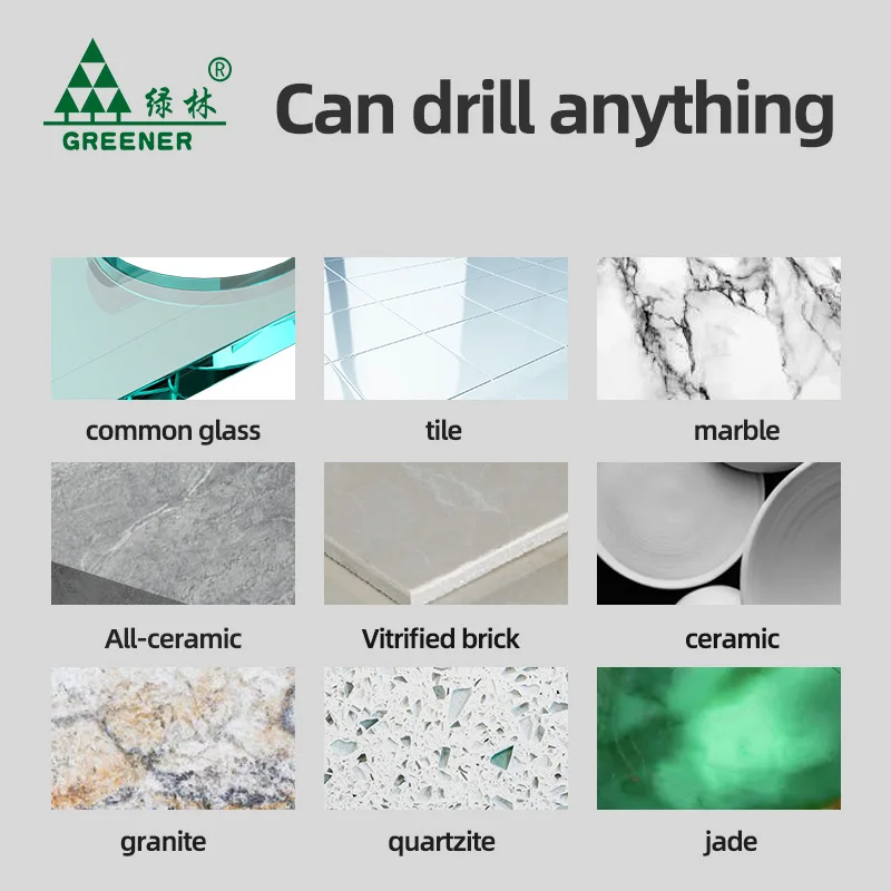 الأخضر 3-45 مللي متر الماس المغلفة لقمة ثقب مجموعة بلاط زجاجي ثقب المنشار مثقاب الخشب مثقاب الخشب الجاف لبلاط السيراميك الرخام الزجاج الجرانيت