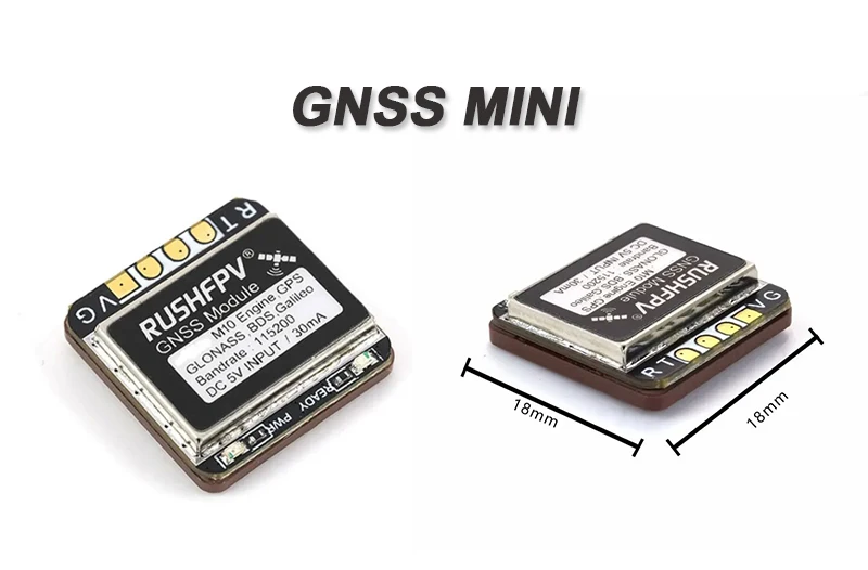 ミニGPSモジュールrushfpvgnss pro,内蔵セラミックアンテナ,rcfpvフリースタイルドローン,日曜大工部品,m10,10hzレート