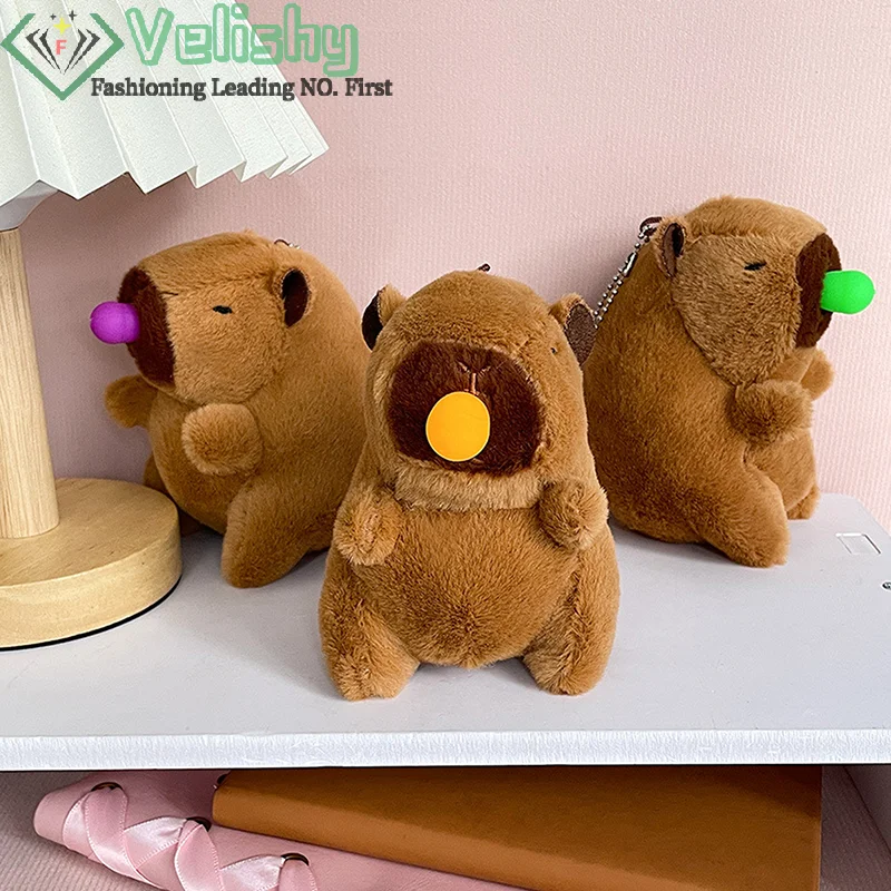 1PC Cute Animals Pendant Capybara Bubble Keychain Adult Children Creative Decompression Tool For Releasing Pressure