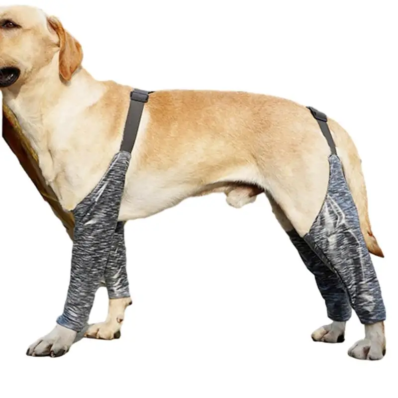 Dog Recovery Sleeves Dog Pants And Sleeves To Prevent Licking Adjustable Dog Support Brace Joint Wrap Bandages To Stop Licking