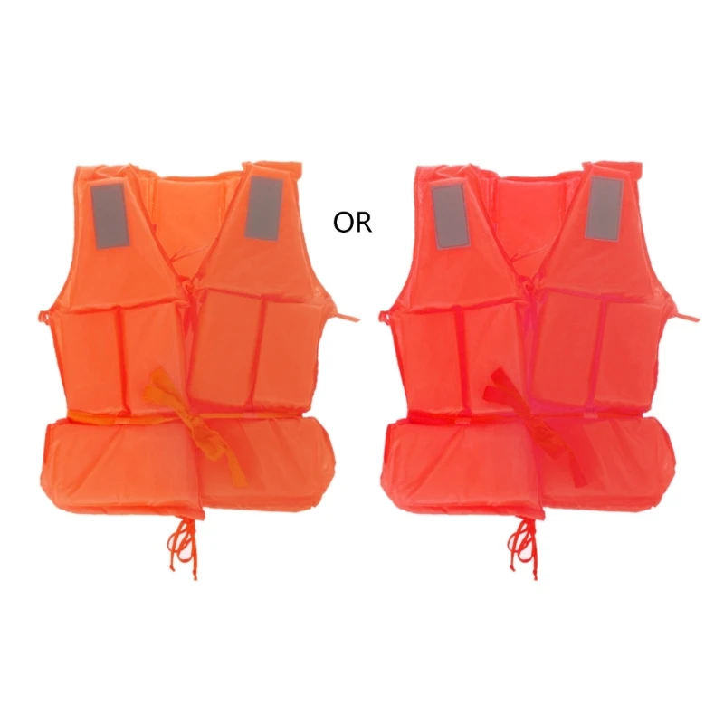 New Orange Adult Foam Flotation Drifting Swimming Life for Jacket Vest With Whis R66E