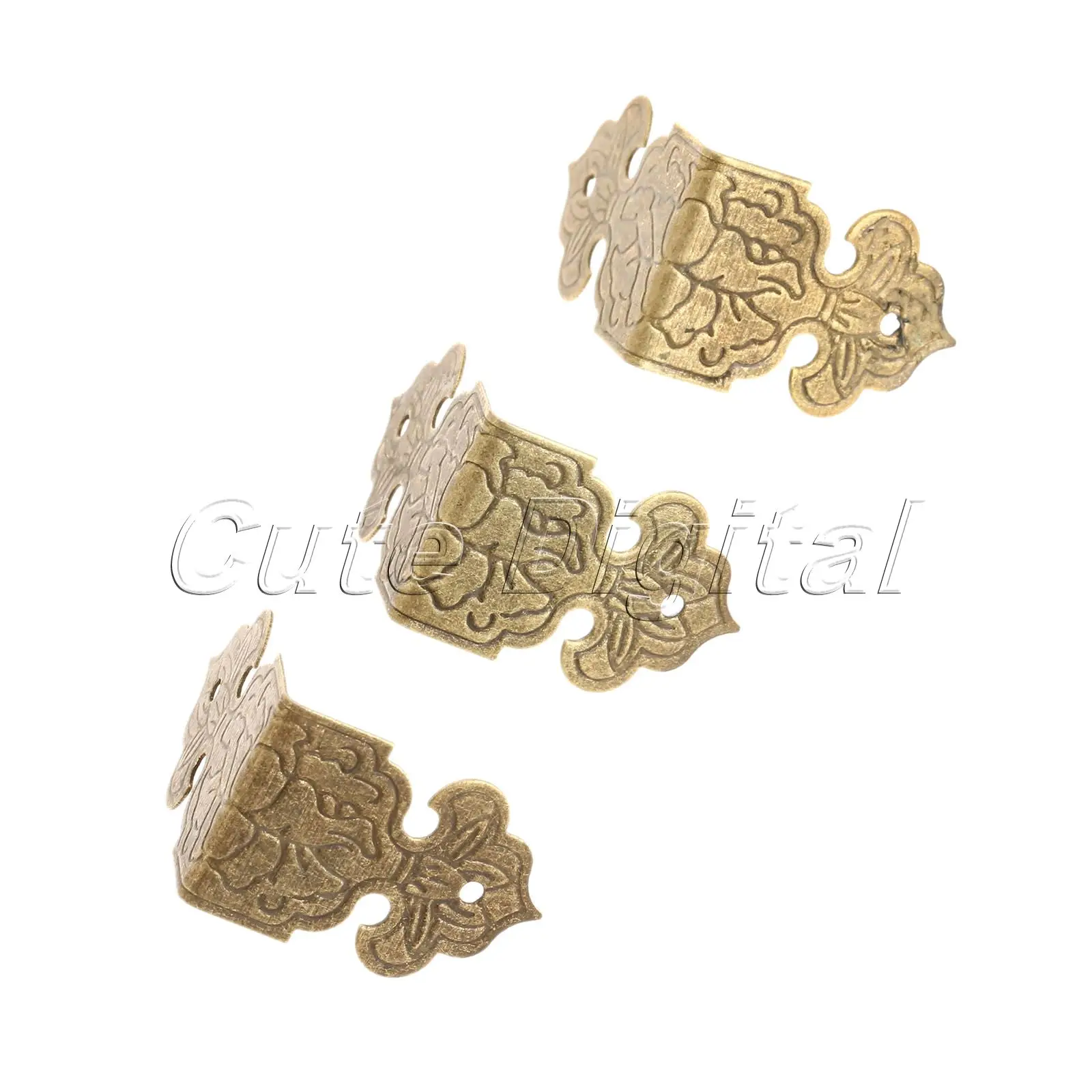 12pcs Decorative Corner Bracket for Furniture Wooden Box Feet Furniture Corner Protector Decorative Corbel Furniture Fittings