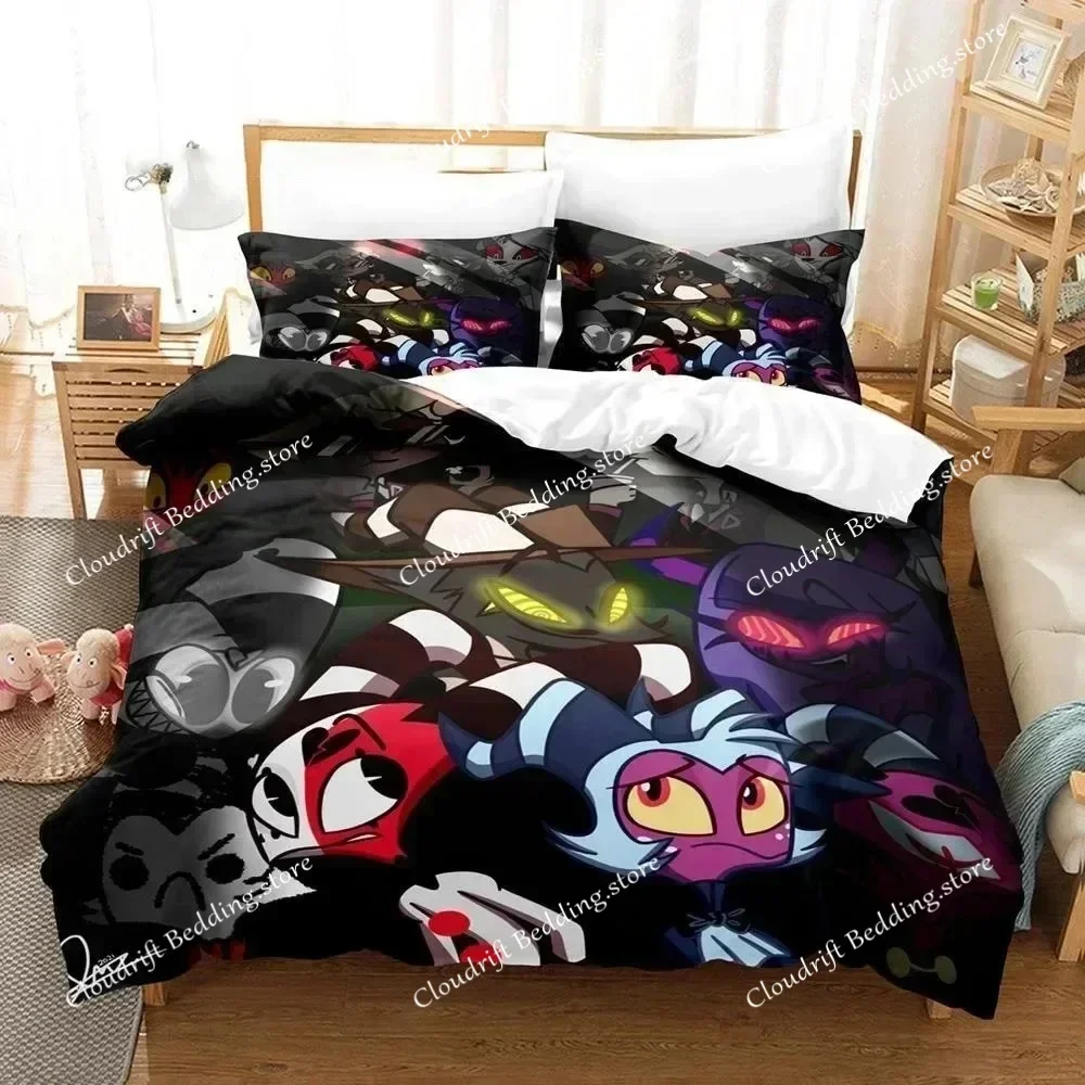 

3D Print Helluva Boss Bedding Set Duvet Cover Single Twin Quilt Adult Kids Bedclothes Duvetcover Sets Home Textile Quilt Cover02