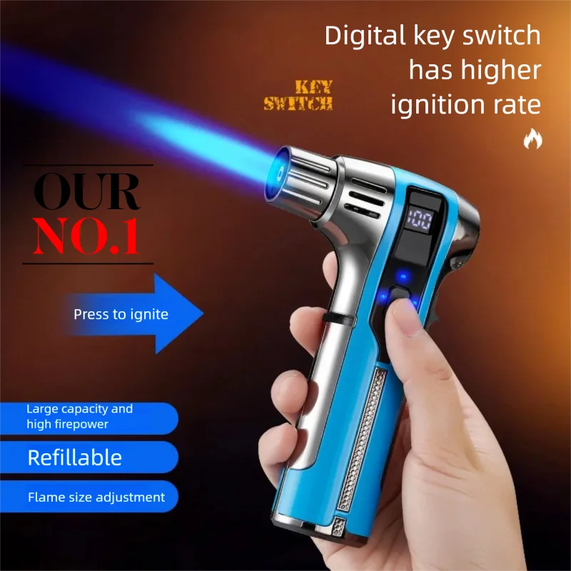 Simple and portable Type-C rechargeable butane flamethrower, metal welding gun, outdoor light luxury igniter