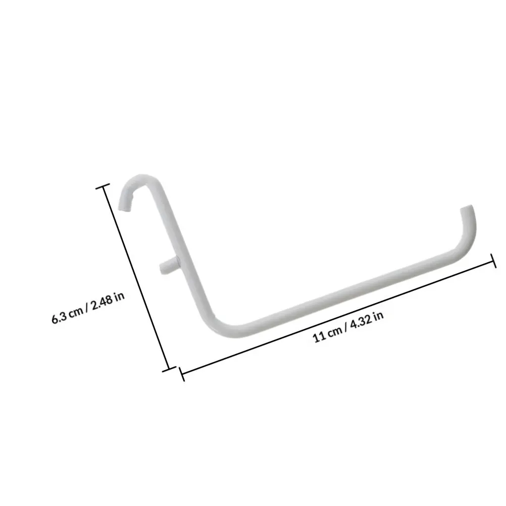 4Pcs Metal Painted Pegboard Bracket Hooks Sturdy Desktop Organizer Garage Workshop Home Tool Storage Pegboard Bracket Hooks - view 6