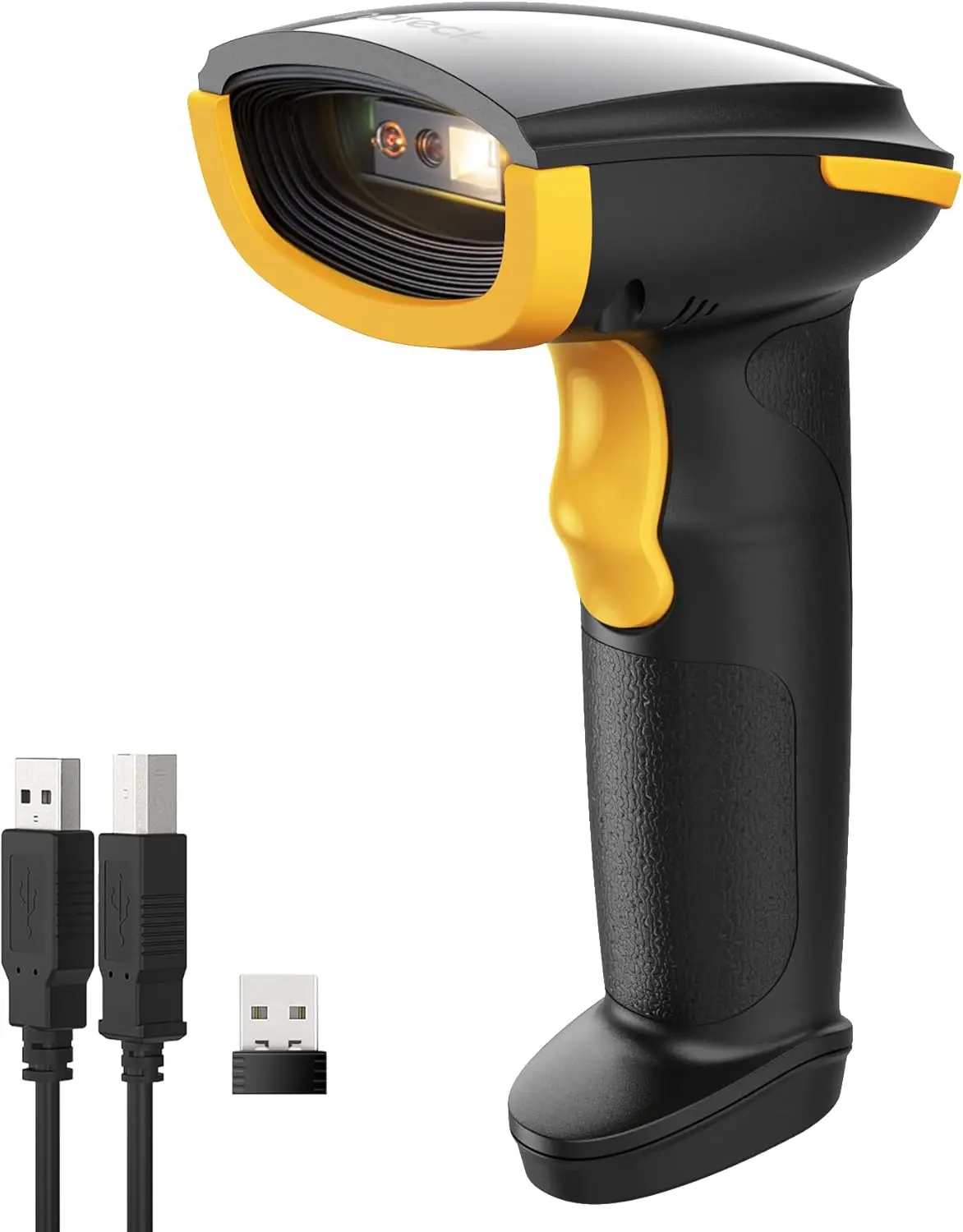 

Беспроводной сканер штрих-кодов 1D 2D QR-кодов с Bluetooth, USB, аккумулятором 2600 мАч, поддержкой SDK и приложения, сканирование с экрана, черный