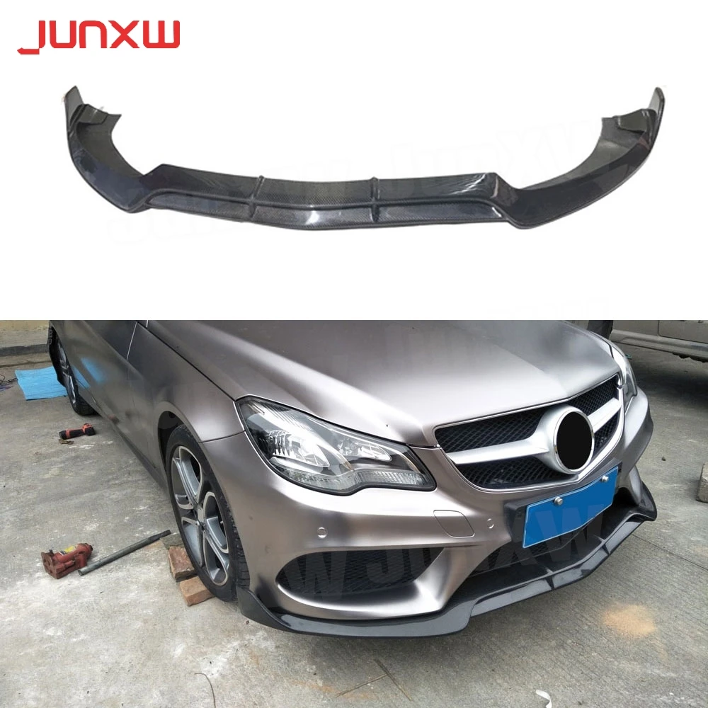 

For E Class Carbon Fiber Front Lip Spoiler for Mercedes Benz W207 C207 Coupe E200 E260 E300 2 Door 2014 2015 2016 Car Styling