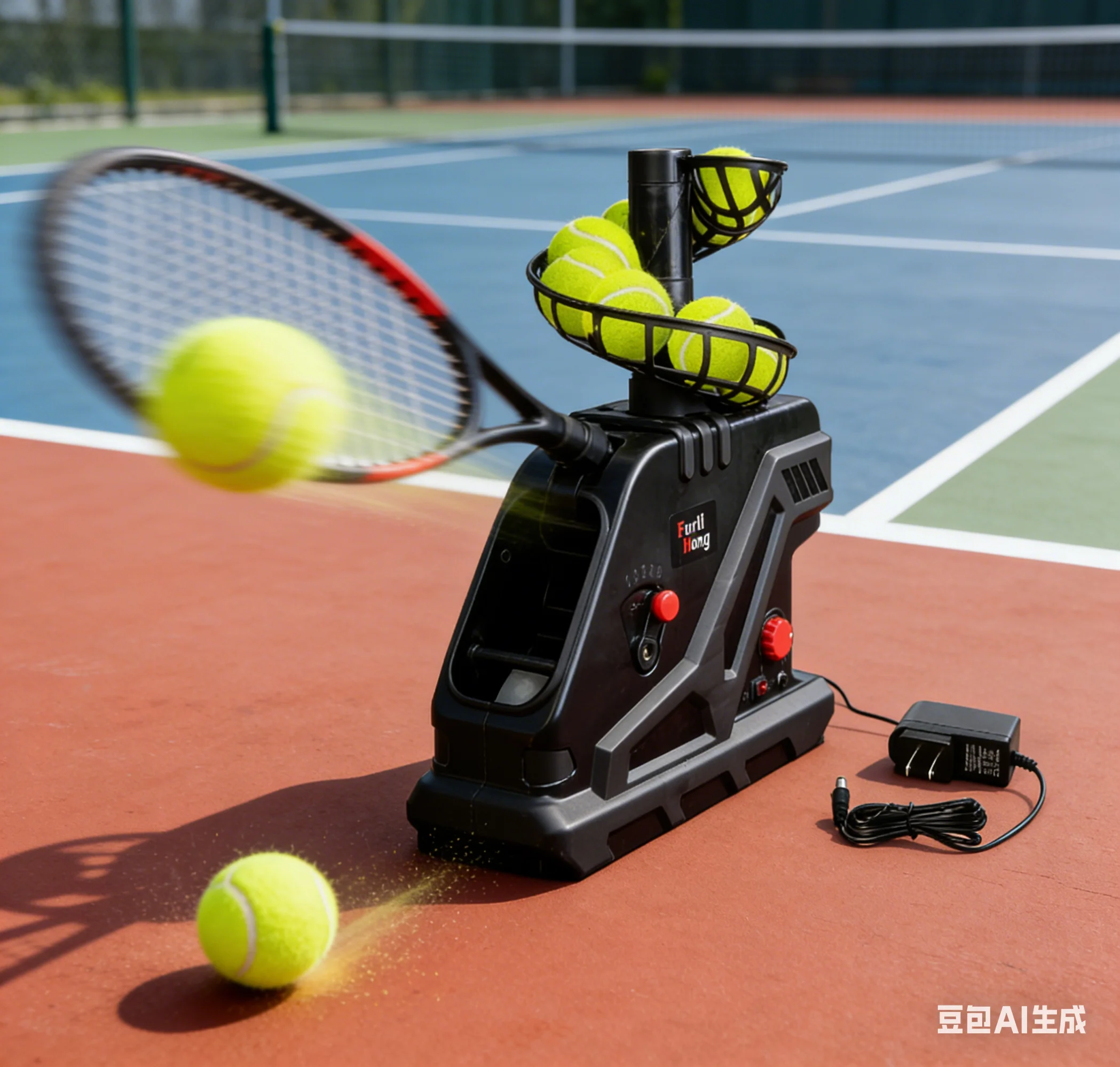 Furlihong 3809BH Tennis Service Machine Automatic Throwing Training Machine Single Practitioner Multi-angle Strike