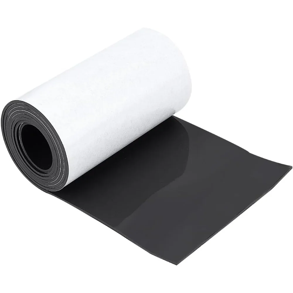 3.93x0.06x39.3 inch (W*T*L) Self-Adhesive Silicone Rubber Sheet Adhesive Backed Rubber Sheet Rolls for DIY Washers Crafts