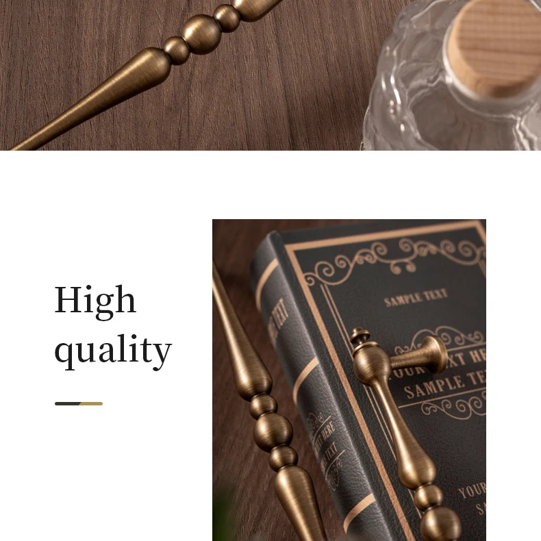 Antique brass T bar furniture fitting — supplier illustration 3
