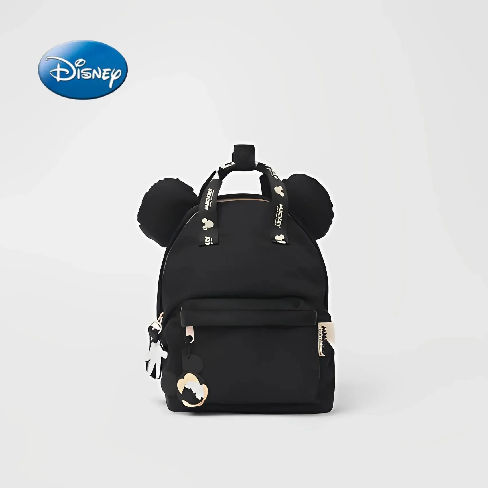2025 Disney Mickey Mouse Cartoon Fashion Backpack Women\'s Minnie Canvas School Bag Fashion Large Capacity Backpack Girls Mochila