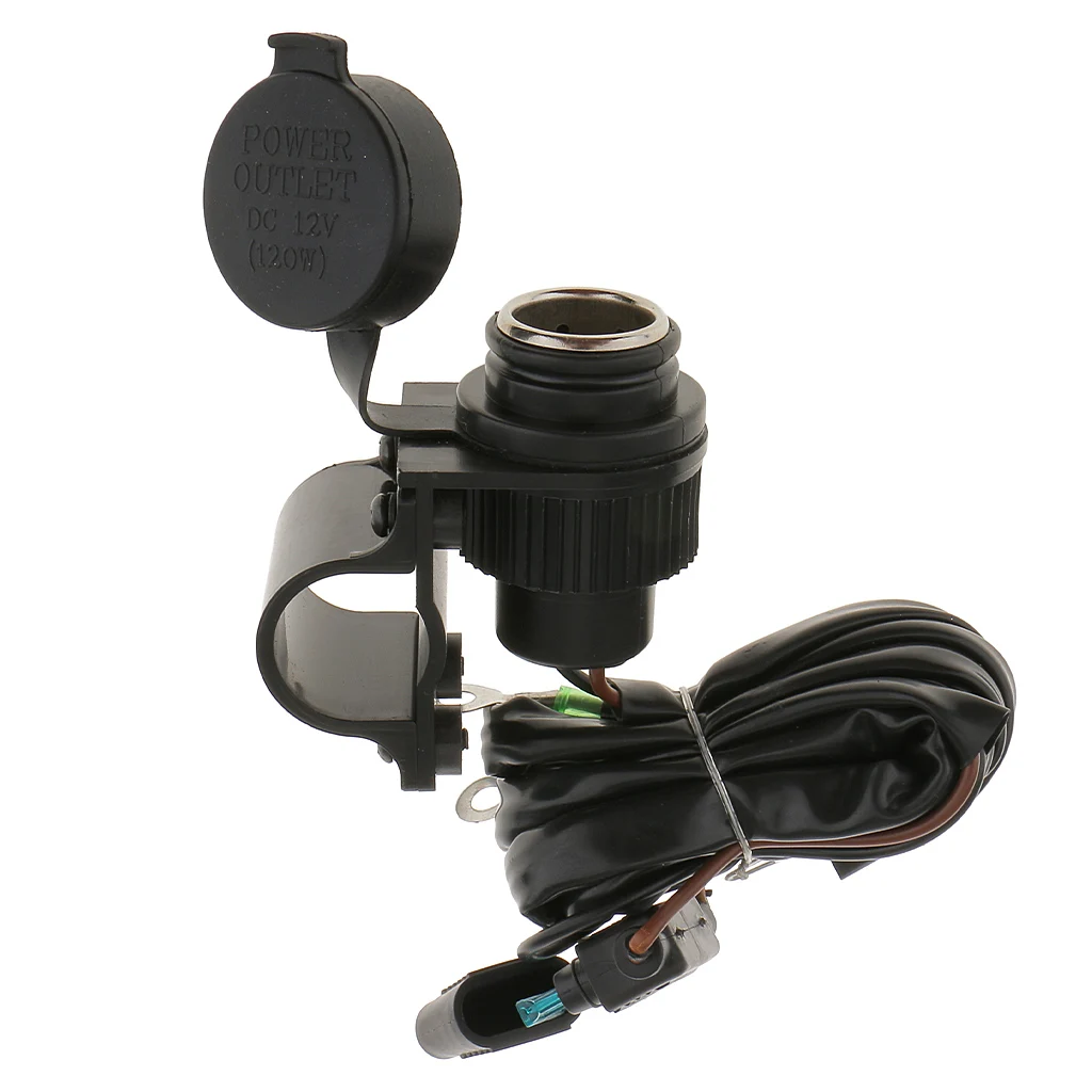

12V Car rcycle Cigarette Lighter Power Socket Plug Outlet with Bracket