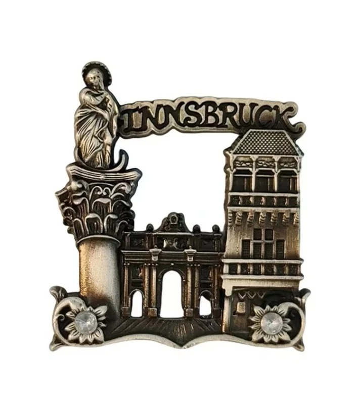 Europe Austria 3D Metal Fridge Magnets Tourism Souvenir Refrigerator Magnets Sticker Collection Handicraft Decoration Articles