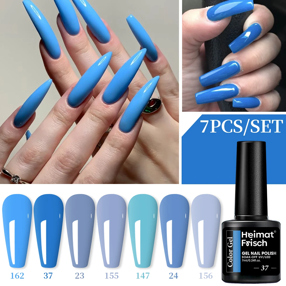 

Набор 7-цветных лаков для ногтей Heimat Frisch (только женский), отслаивающийся лак для ногтей, обычный набор лаков для ногтей на водной основе без геля, подходит