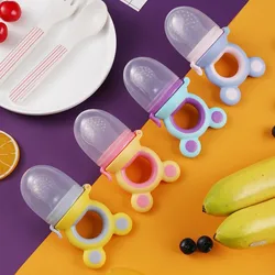 Baby Fruit And Vegetable Teething Glue Food Grade Silicone Teething Device Fruit And Vegetable Teething Gel for Toddlers 