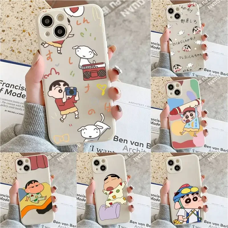 

C-Crayon-Shin-chans Phone Case For Iphone 7 8 Plus X Xr Xs 11 12 13 Se2020 Mini Mobile Iphones 14 Pro Max Case