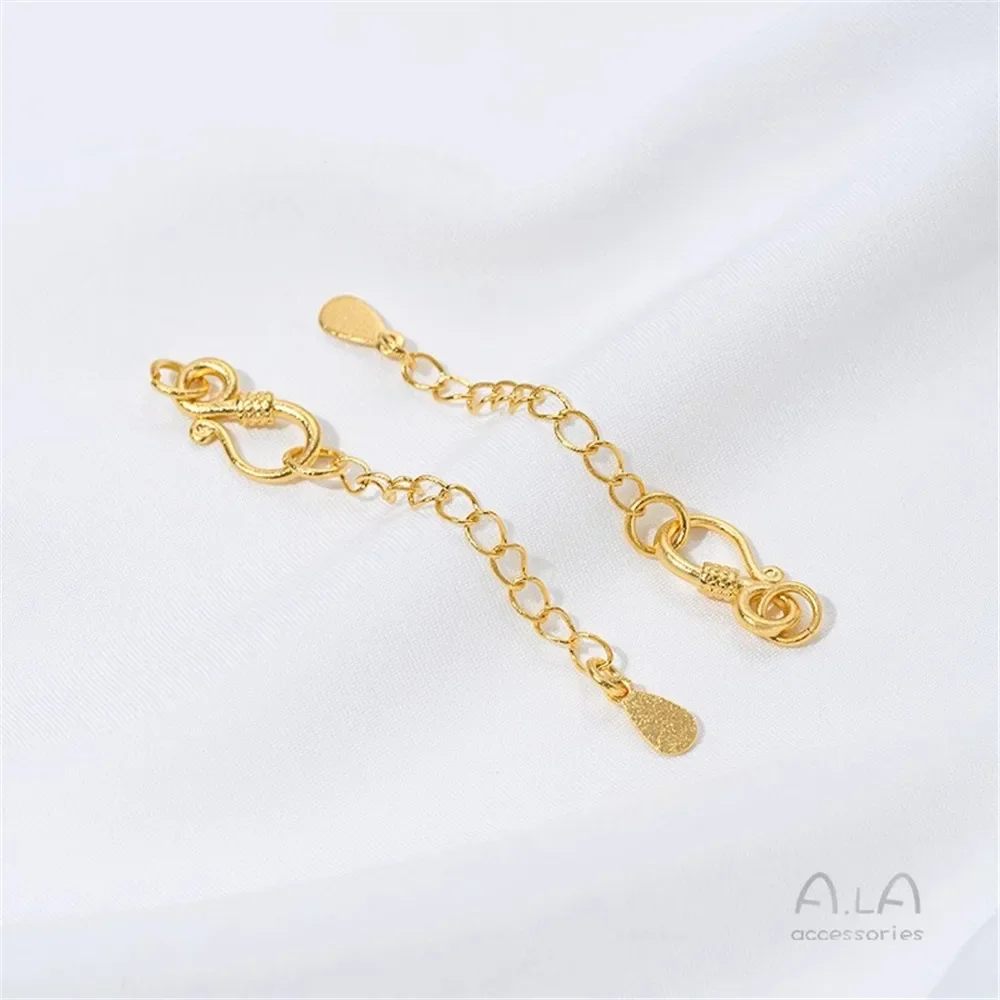 

Vietnam Sand Gold Lobster Buckle Extension Chain Fish Hook Buckle Tail Chain DIY Jewelry Connection Buckle Accessories