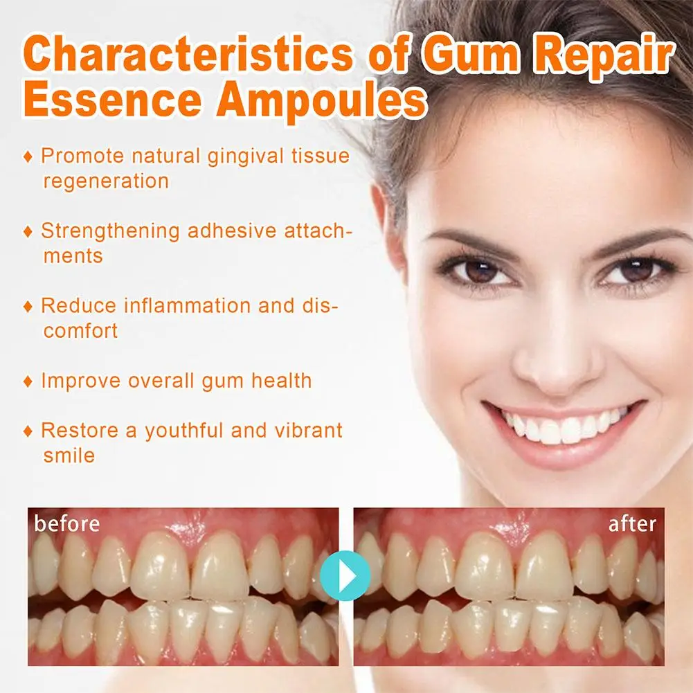 Gum Repair Treatment Ampoules Oral Care Essence Cleaning Toothache Gingiva Swelling Remove Liquid Breath Gums Relief T5y6