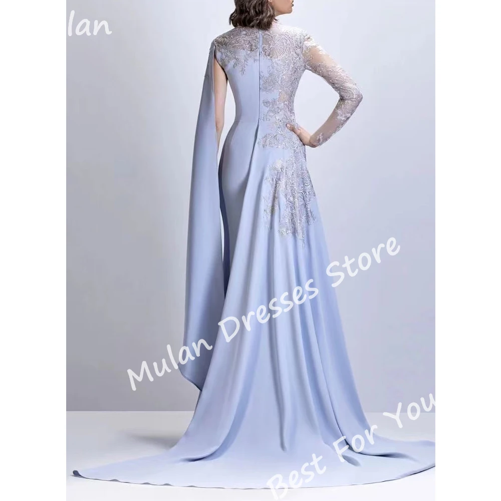 Elegant Long Lilac Evening Dresses for Women Chiffon Floor-Length Side Slit Special Events Prom Party Wedding Gala Dress 2024