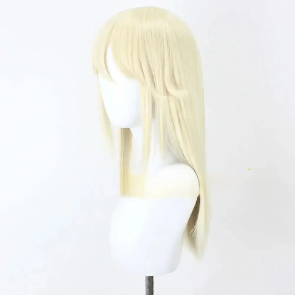 STRIVE Ramlethal Valentine Golden Cosplay Wig Heat Resistant Synthetic Hair Wigs view 4