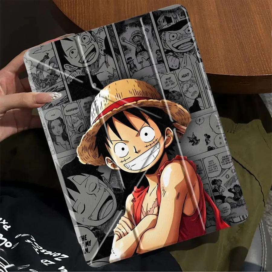 

Чехол OneS P-ieceS Luffys для планшетов iPad Mini 6, 7, Pro 2025, Pro 11-го, 10-го, 9-го, 8-го, 7-го поколений, 12.9 дюймов, Air 4, 5, M3, M2, 1, 2, M4, 11 дюймов с держателем