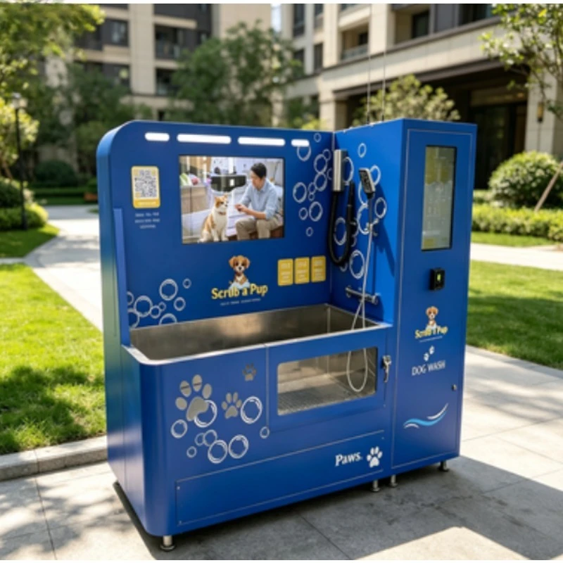Custom QR Code Payment Self-Service Pet Washing Machine, Portable Deployment Dog Cat Grooming Equipment for Pet Hotels Salon