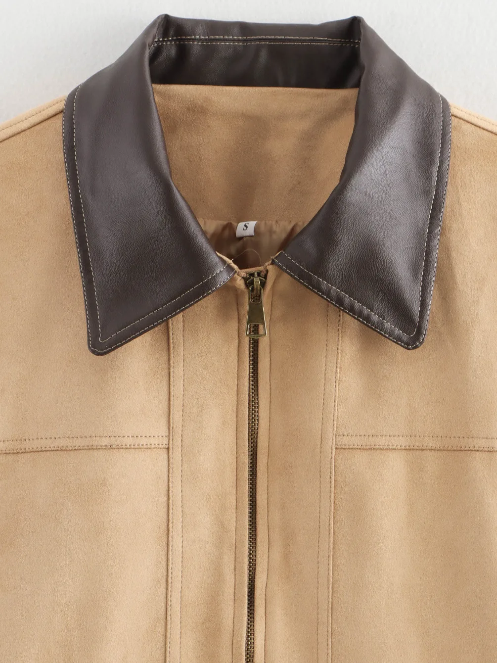 ZARZ Long Suede Jaet for Women Turn-down Collar Oversize Warm Outerwear Artistic Sle Regular Thin Winter Collection